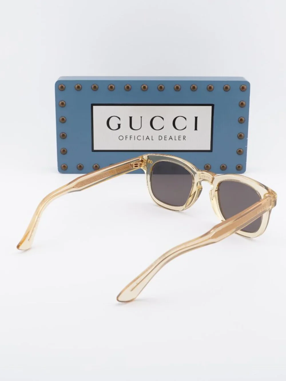 Gucci GG0182S 006 Square Sunglasses - Brown / Grey